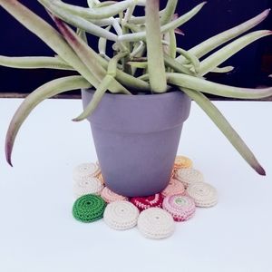 Vintage Crochet Bottle Cap Trivet